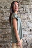  Classic Cotton Cap Sleeve Tee Soft Khaki
